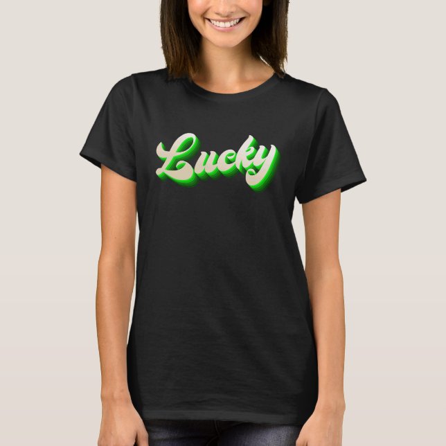 St Patricku2019s Day Vibrant Gothic Vivid Green Lu T-Shirt (Vorderseite)