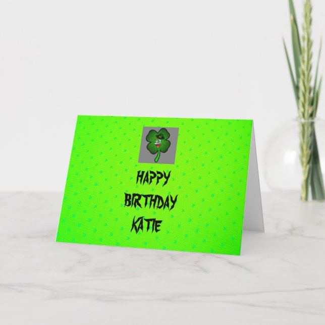 ST Patric's Day Birthday Card Karte (Vorderseite)