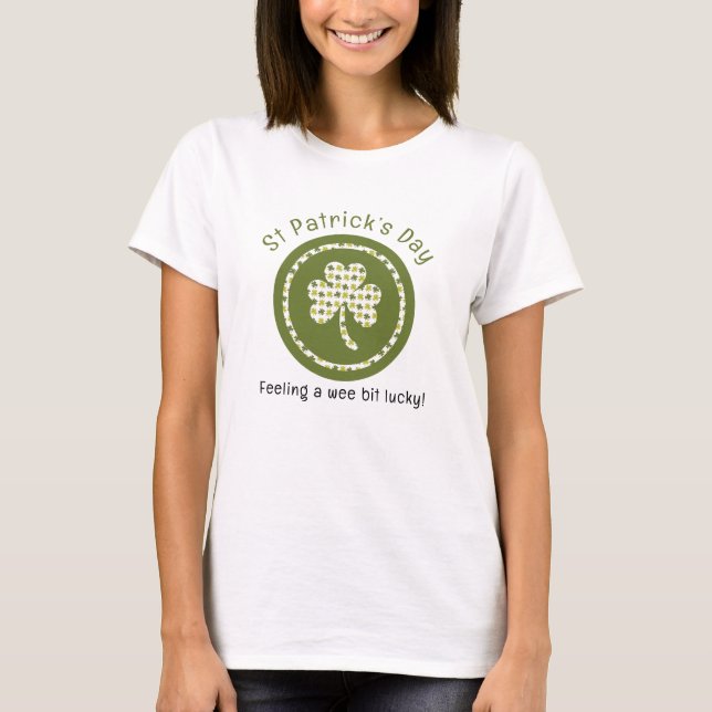 St Patric's Day Kleeblatt T-Shirt (Vorderseite)
