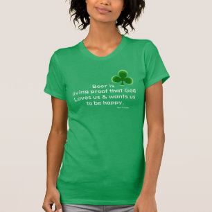 St.Patric's Day lustiges Bierangebot & Kleeblatt T-Shirt