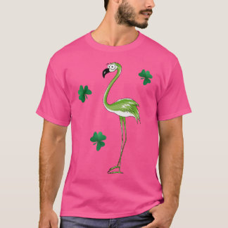 St Pats Day Green Irish Flamingo Lucky Kleeblatts T-Shirt