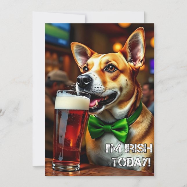 St. Pat's Dog Feiertagskarte (Vorderseite)