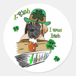 St. Pats English Mastiff Runder Aufkleber