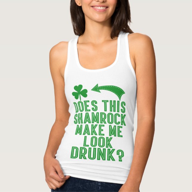 St Pats Kleeblatt Spaß Tank Top (Vorderseite)