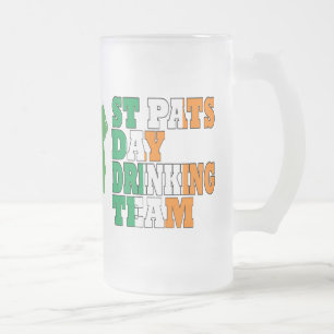 St Pats Tagestrinkteam Mattglas Bierglas