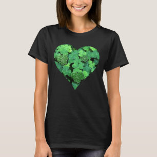 St. Patties Tag, grünes Kleeblatt, irische Herzen T-Shirt