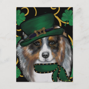 St. Patty Australian Shepherd Postkarte