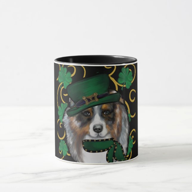 St. Patty Australian Shepherd Tasse (Zentrum)