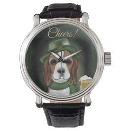 St. Patty Beagle Dog Armbanduhr