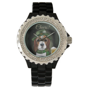 St. Patty Beagle Hund Armbanduhr