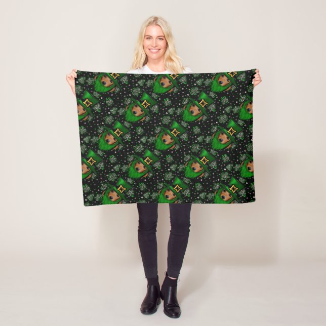 St. Patty Dackel Art Design Fleecedecke (Beispiel)