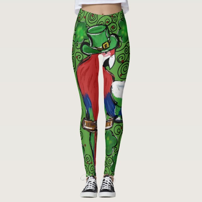 St. Patty Parrot Leggings (Vorderseite)
