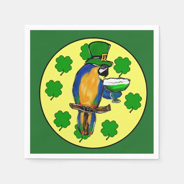 ST. PATTY PARROT SERVIETTE (Vorderseite)