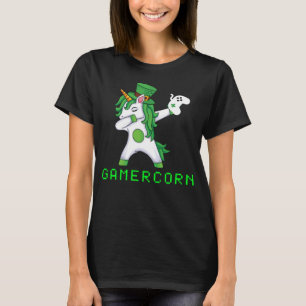 St Patty s Paddy's Day Dabbing Video Game Unicorn T-Shirt