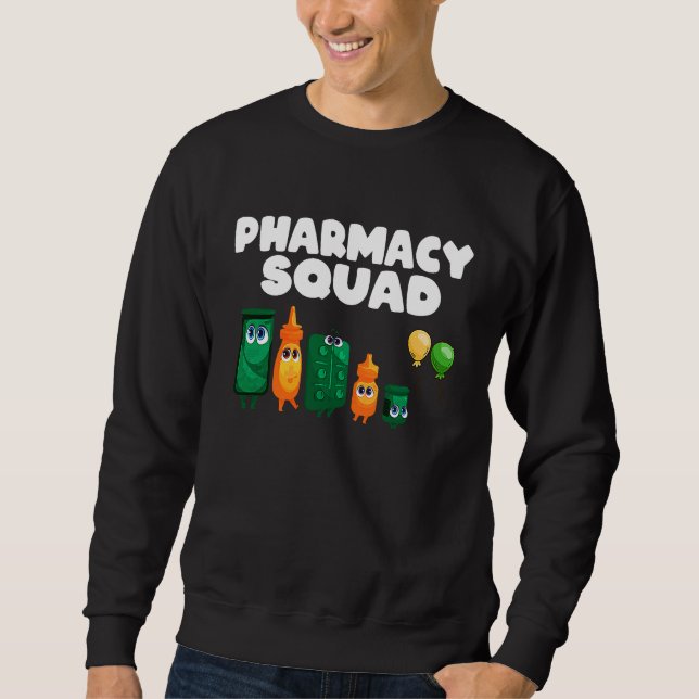 St Patty's Apothecary Worker   Pills Pharmacy Squa Sweatshirt (Vorderseite)