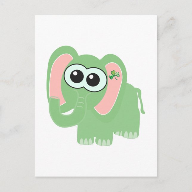 St. Pattys Day Goofkins Elefant Postkarte (Vorderseite)