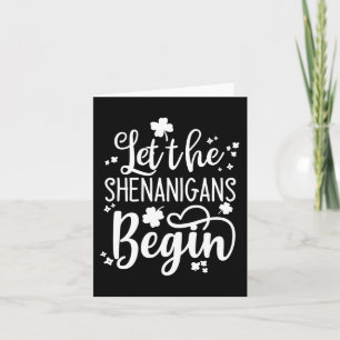 St. Pattys Day Men St Patrick Ließ The Shenani Karte