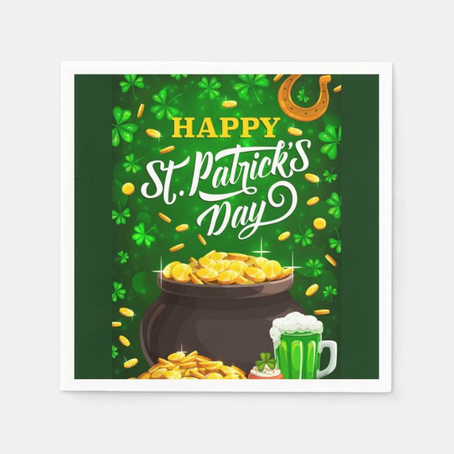 St Patty's Day Paper Napkin Serviette (Vorderseite)