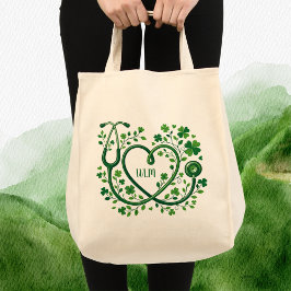 St Pattys Herz Klee Stethoskop Schwestern Initiale Tragetasche