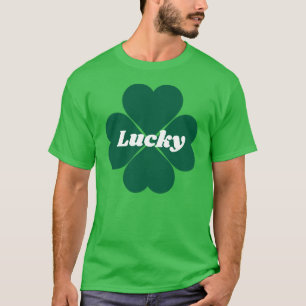 St. Patty's Kleeblatts T - Shirt mit grünem Glüc