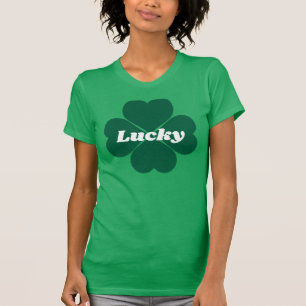 St. Patty's Kleeblatts   T - Shirt mit grünem Glüc
