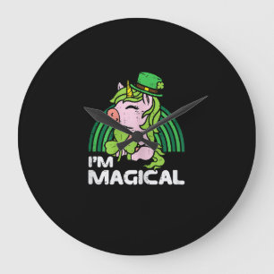 St Pattys Kleinkind Kinder Männer Gaming Gamer St Große Wanduhr