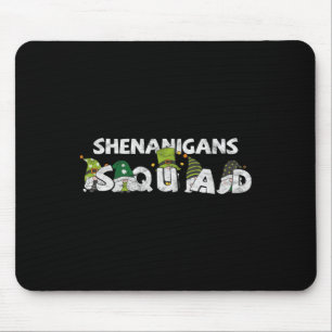 St Pattys Squad Gnomes St Patricks Day Shenanigans Mousepad
