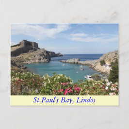St Paul Bucht, Lindos Postkarte