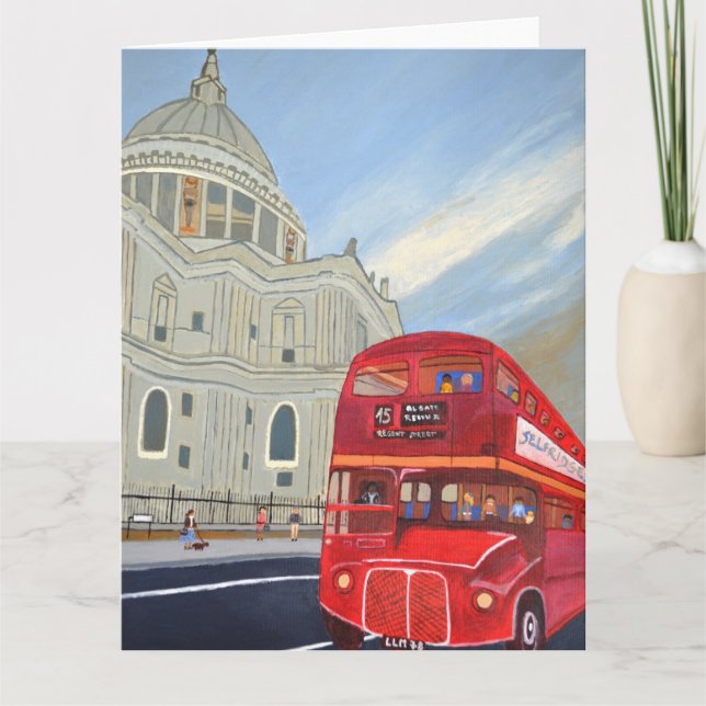 St. Paul Cathedral und London Buskarte Karte (Vorderseite)