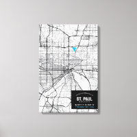 St Paul City Map + Ort markieren