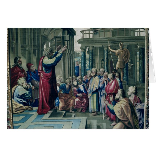 St Paul, das beim Areopagus predigt (Vorderseite (Horizontal))