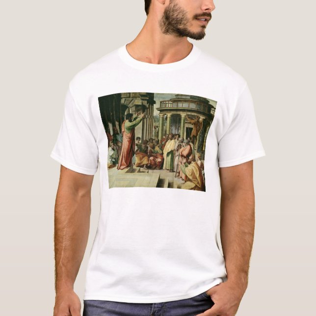 St Paul, das in Athen predigt (Cartoon für das T-Shirt (Vorderseite)