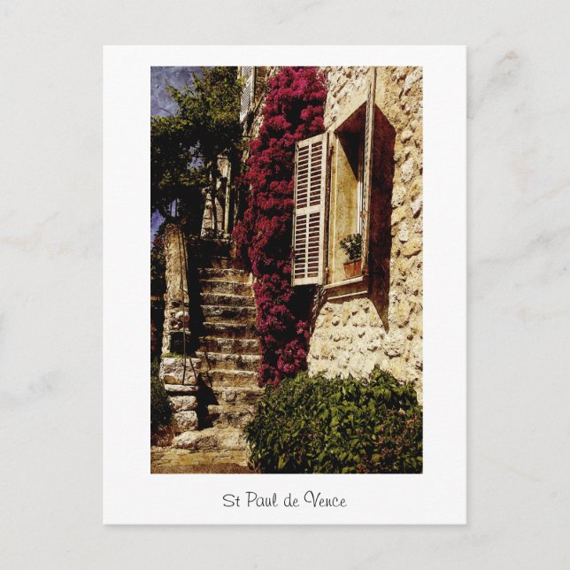 St Paul de Vence, Provence, Frankreich Postkarte (Vorderseite)