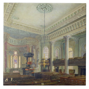 St Paul, Deptford (w/c auf Papier) Fliese