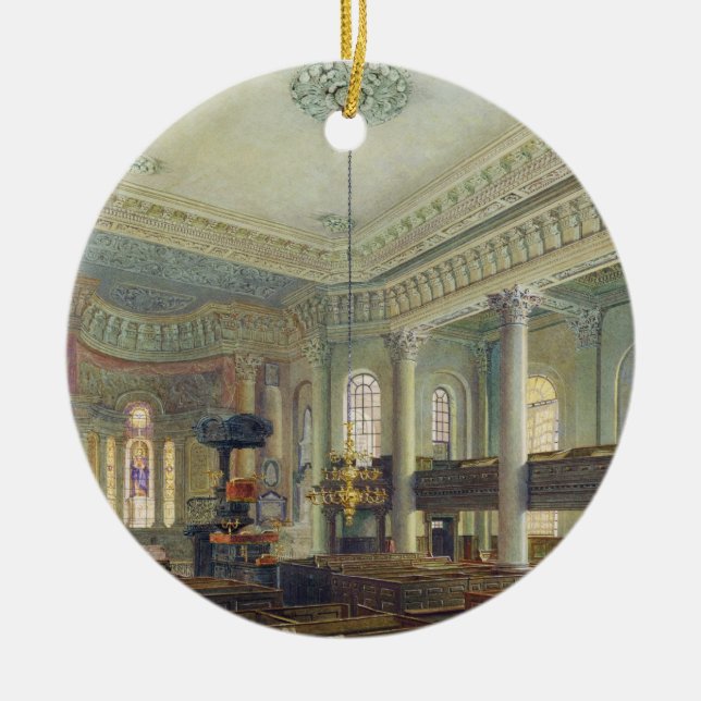 St Paul, Deptford (w/c auf Papier) Keramikornament (Vorne)