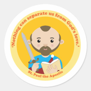 St. Paul der Apostel Runder Aufkleber