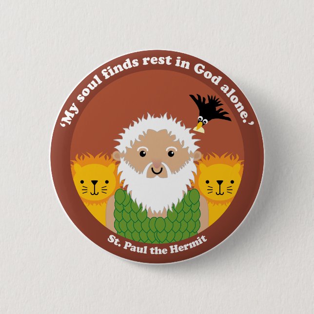 St Paul der Einsiedler Button (Vorderseite)