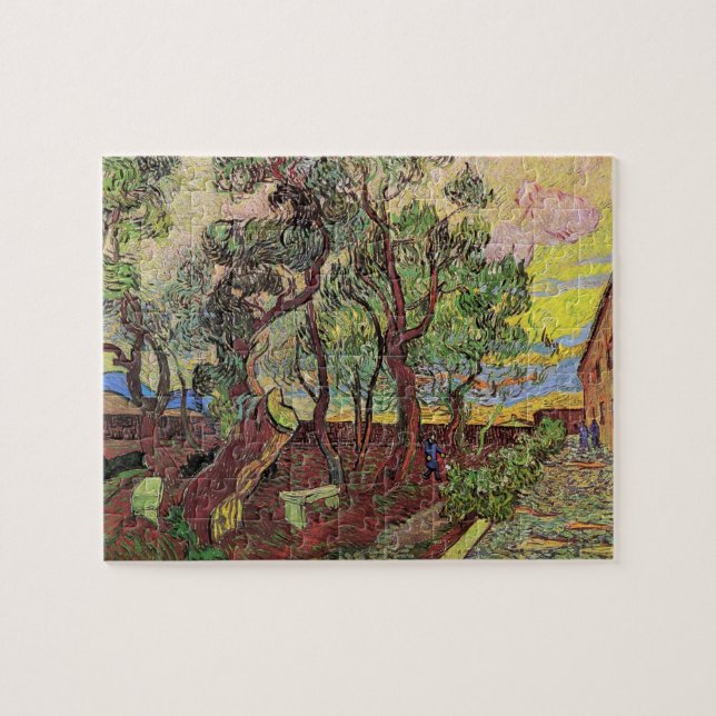 St. Paul Hospital und Garten von Vincent van Gogh Puzzle (Horizontal)