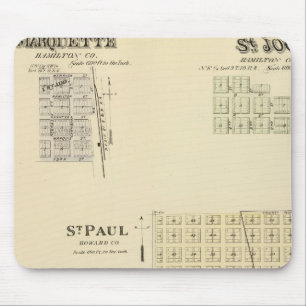 St. Paul, Marquette und St. Joe, Nebraska Mousepad