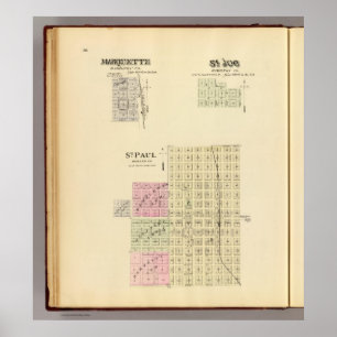 St Paul, Marquette und St. Joe, Nebraska Poster