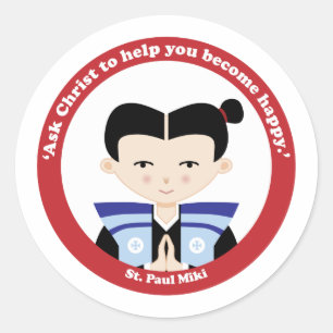 St. Paul Miki Runder Aufkleber