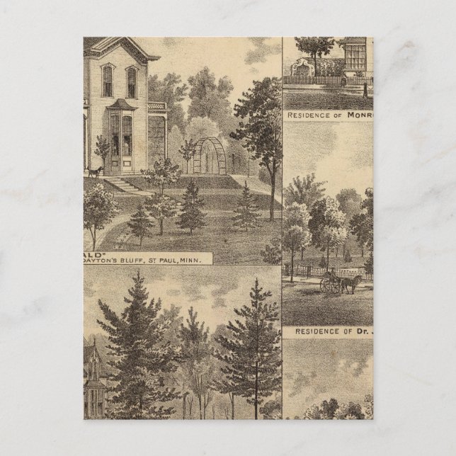 St. Paul, Minnesota Lithograph Postkarte (Vorderseite)