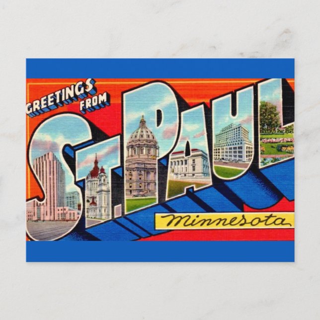St Paul MN Greetings Postkarte (Vorderseite)