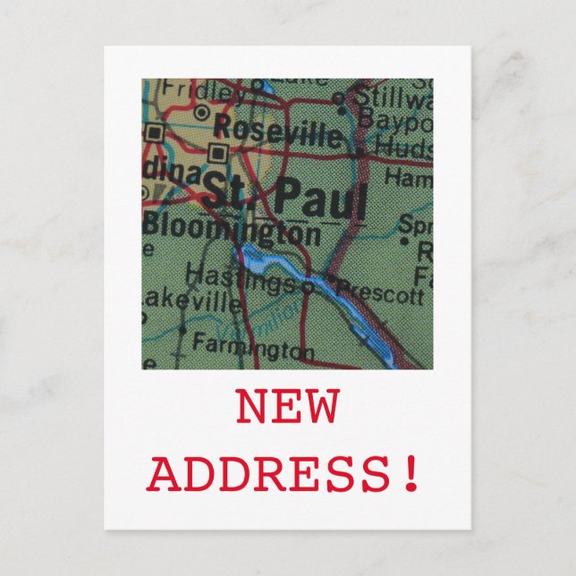 St Paul New Address-Ankündigung Ankündigungspostkarte (Vorderseite)