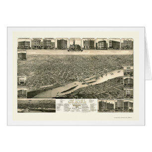 St Paul, panoramische Karte Mangans - 1883