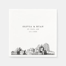 St. Paul Wedding Minimalistisch Paper Serviette