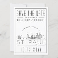St. Paul Wedding | Stilisierte Skyline Save the Da