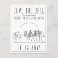 St. Paul Wedding | Stilisierte Skyline Save the Da