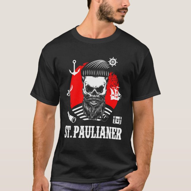 St. Pauli Hamburg Skull Paulian Saint Pauli T-Shirt (Vorderseite)