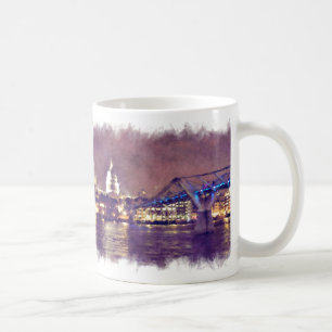 St Paul's Cathedral by Night Fine Art Malerei Tasse